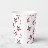 愛国的なスターアメリカ国旗の愛国的な紙カップ 紙コップ (右)