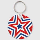 愛国的なスターカッコいい キーホルダー (正面)