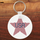 愛国的なスターキーチェーン キーホルダー (正面)