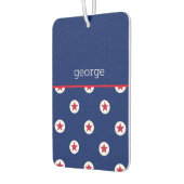 愛国的なスターストライプズのパターン名おもしろい カーエアーフレッシュナー (左)