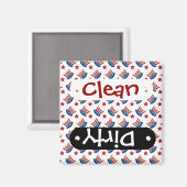 愛国的なスターストライプズフリーダムUSAハットデザイン マグネット (正面/裏面)