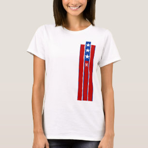 愛国的なスターストライプズモノグラムグラフィックTシャツ Tシャツ