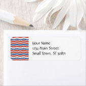 愛国的なスターストライプズ自由国旗7月4日 ラベル (インサイチュ)