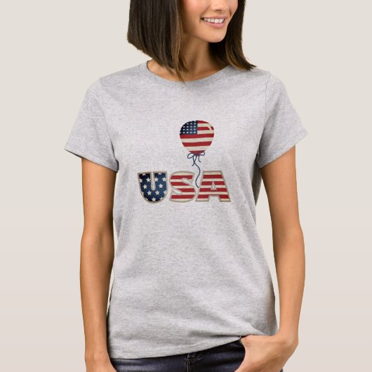 愛国的なスターストライプズ&アメリカTシャツ Tシャツ (正面)