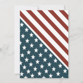 愛国的なスターストライプズ&7月パーティー4日 招待状 (裏面)
