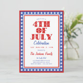 愛国的なスターズ  7月4日パーティー 招待状 (スタンド正面)