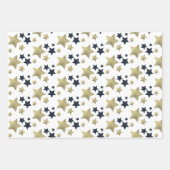 愛国的なスターフェイクズホイルパターン ラッピングペーパーシート (正面3)