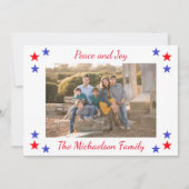 愛国的なスター家族の写真 シーズンカード (正面)