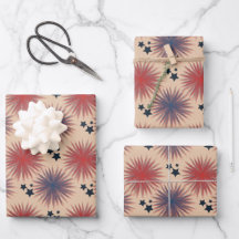 愛国的なスター花火ホワイトブルークリーム