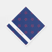 愛国的なスター赤白青名7月4日 スタンダードランチョンナプキン (角)