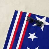 愛国的なスター赤白青 ビーチタオル (インサイチュ)