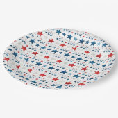 愛国的なスター7月4日 ペーパープレート (アングル)