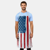 愛国的なスター&ストライプエプロン エプロン (着用した状態)