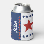 愛国的なスター&ストライプクーラーボックス 缶クーラー (缶正面)