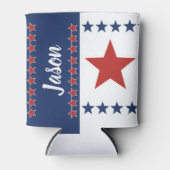 愛国的なスター&ストライプクーラーボックス 缶クーラー (正面)