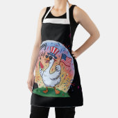 愛国的なスター&ストライプズ7月のキッチンアプロ4th エプロン (インサイチュ)