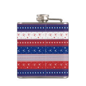 愛国的なスター&ストライプ抽象芸術アメリカ国旗2 フラスク (裏面)