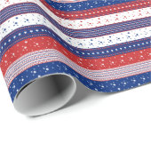 愛国的なスター&ストライプ抽象芸術アメリカ国旗2 ラッピングペーパー (ロールコーナー)
