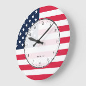 愛国的なスター&ストライプ抽象芸術アメリカ国旗2 ラージ壁時計 (傾斜)