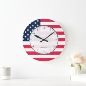 愛国的なスター&ストライプ抽象芸術アメリカ国旗2 ラージ壁時計 (ホーム)