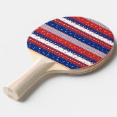 愛国的なスター&ストライプ抽象芸術アメリカ国旗2 卓球ラケット (正面アングル)