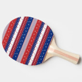 愛国的なスター&ストライプ抽象芸術アメリカ国旗2 卓球ラケット (横)