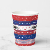 愛国的なスター&ストライプ抽象芸術アメリカ国旗2 紙コップ (右)