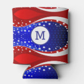 愛国的なスター&ストライプ抽象芸術アメリカ国旗2 缶クーラー (裏面)