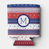 愛国的なスター&ストライプ抽象芸術アメリカ国旗2 缶クーラー (裏面)