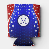 愛国的なスター&ストライプ抽象芸術アメリカ国旗3 缶クーラー (裏面)