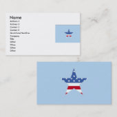 愛国的なスター・ビジネス・カード 名刺 (正面/裏面)