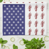 愛国的なスノーモービル キッチンタオル (折り畳み)