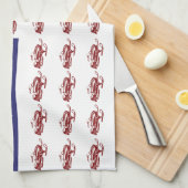 愛国的なスノーモービル キッチンタオル (四つ折り)