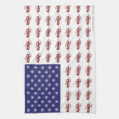 愛国的なスノーモービル キッチンタオル (縦)