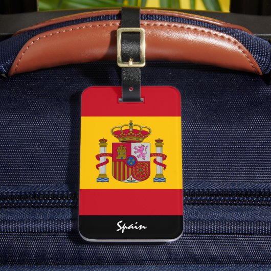 愛国的なスペイン荷物タグスペインの、国旗 ラゲッジタグ (正面インサイチュ2)