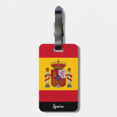 愛国的なスペイン荷物タグスペインの、国旗 ラゲッジタグ (裏面縦)