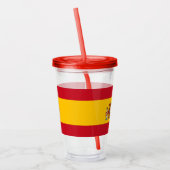 愛国的なタンブラーとスペイン国旗 アクリルタンブラー (左)