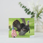 愛国的なターキーの行進 ポストカード (スタンド正面)