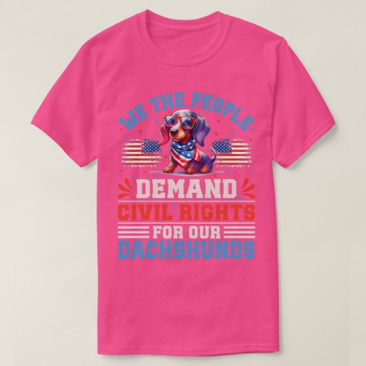 愛国的なダシュント犬 Tシャツ (デザイン正面)