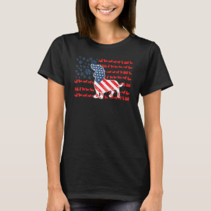 愛国的なダシュント米国国旗の犬Usa Dog Tシャツ