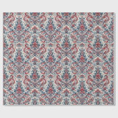 愛国的なダマスクラッピング紙 ラッピングペーパー (フラット)