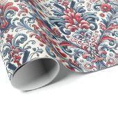 愛国的なダマスクラッピング紙 ラッピングペーパー (ロールコーナー)