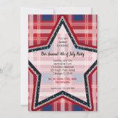 愛国的なチェック柄 招待状 (正面)
