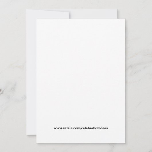 愛国的なチェック柄 招待状 (裏面)