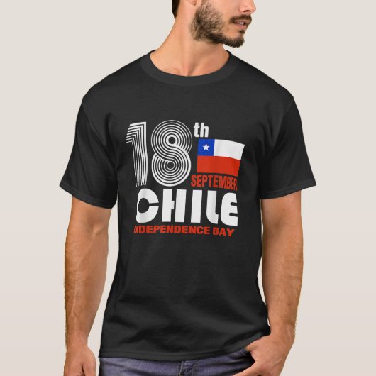 愛国的なチリプライド独立9月18日Ch Tシャツ (正面)