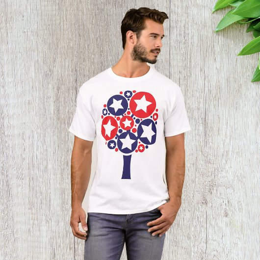 愛国的なツリーMens Tシャツ