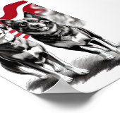 愛国的なツードッグ国旗アート ポスター (角)