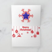 愛国的なテキサス州クリスマスホリデーカード シーズンカード (内部)