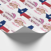 愛国的なテキサス州女性のカーボーイベスティスコケット ラッピングペーパー (角)