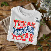 愛国的なテキサス州赤と青のボホTシャツ Tシャツ
